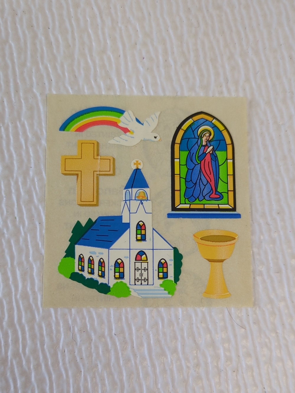 🏵️Vintage Sandylion Religious Church Sticker Sheet - Rare Collectible